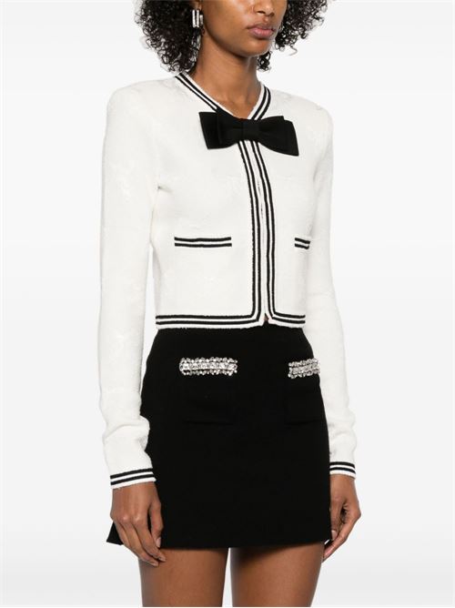 Jacquard Bow Jacket SELF PORTRAIT | RS25111CCREAM